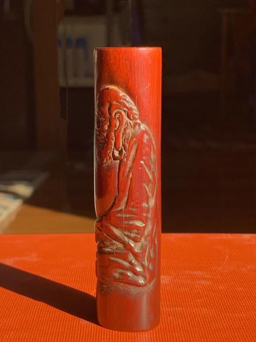竹筒雕达摩坐像把玩件，顺丰包邮 商品图1