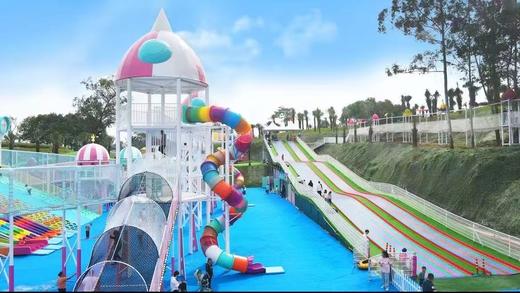 即买即用，天府云海逛庙会，潮汕英歌，民俗舞狮，大唐不倒翁，非遗吐火，打铁花，53种无动力设施畅玩。 商品图6