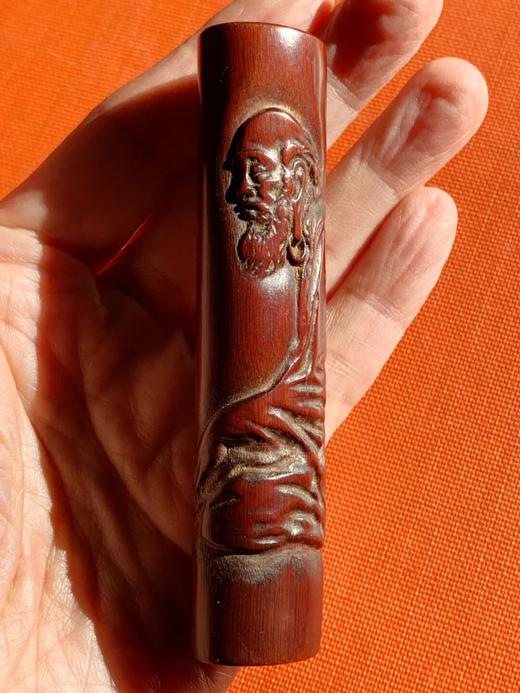 竹筒雕达摩坐像把玩件，顺丰包邮 商品图13