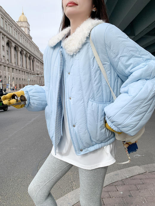 <曾小咸推荐>现货秒杀 ！微信超特价！韩系格子双面穿棉服 日常329.99 立减160 秒杀169.99！！ 商品图7