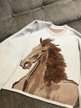 鸿运当头毛衣，徐悲鸿联名亲子年衣，传递美好祝福温暖又时尚