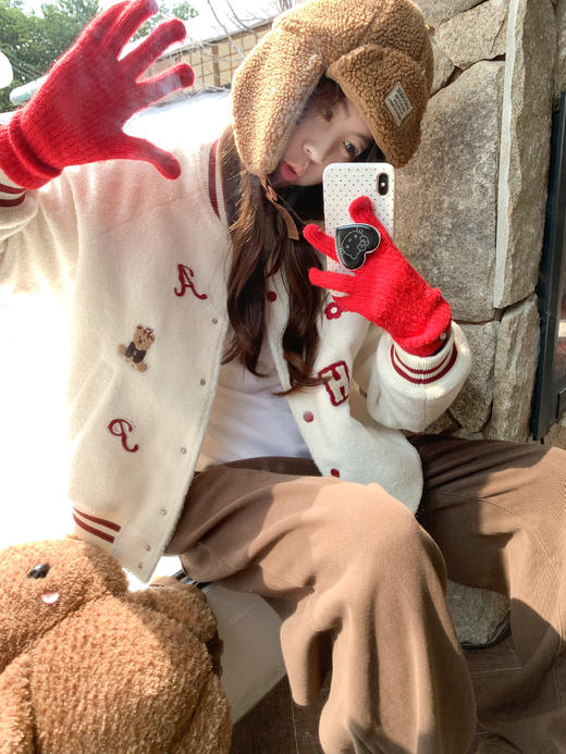 <曾小咸推荐>现货秒杀 ！微信超特价！韩系条纹棒球服夹棉外套 日常299.99 立减140 秒杀159.99！！ 商品图12