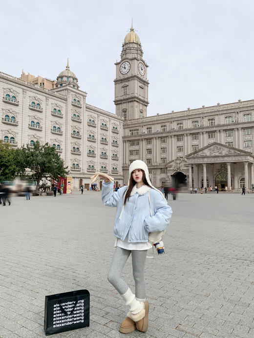 <曾小咸推荐>现货秒杀 ！微信超特价！韩系格子双面穿棉服 日常329.99 立减160 秒杀169.99！！ 商品图6