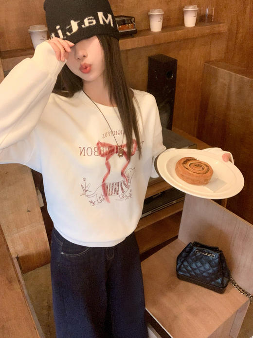 <曾小咸推荐>现货秒杀 ！微信超特价！蝴蝶结加绒卫衣 日常169.99 立减90 秒杀79.99！！ 商品图10