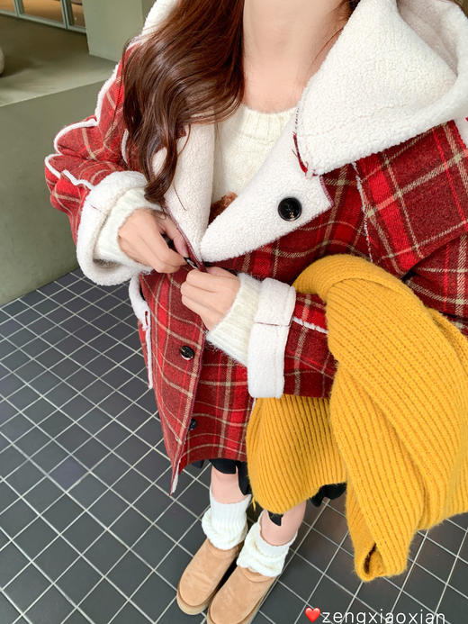 <曾小咸推荐>现货秒杀 ！微信超特价！韩系正反两穿羊羔毛外套 日常329.99 立减170 秒杀159.99！！ 商品图6