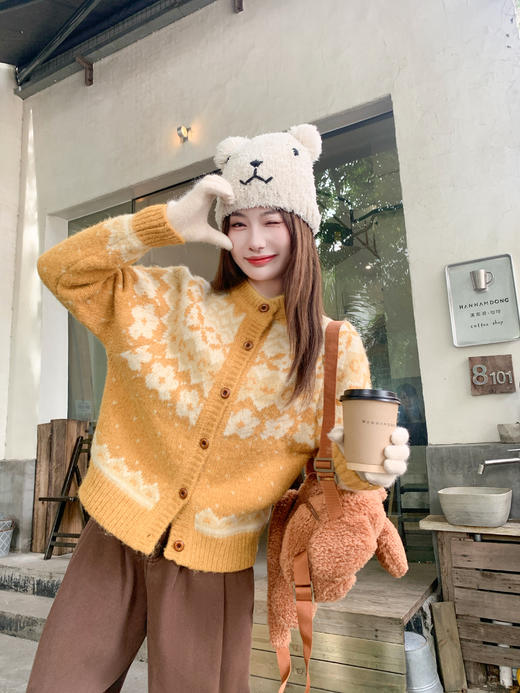 <曾小咸推荐>现货秒杀 ！微信超特价！韩系提花开衫毛衣 日常239.99 立减140 秒杀99.99！！ 商品图12