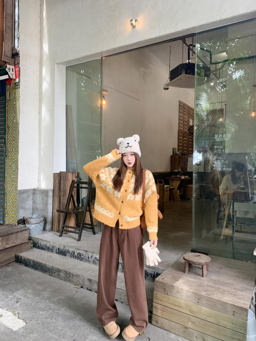 <曾小咸推荐>现货秒杀 ！微信超特价！韩系提花开衫毛衣 日常239.99 立减140 秒杀99.99！！ 商品图5