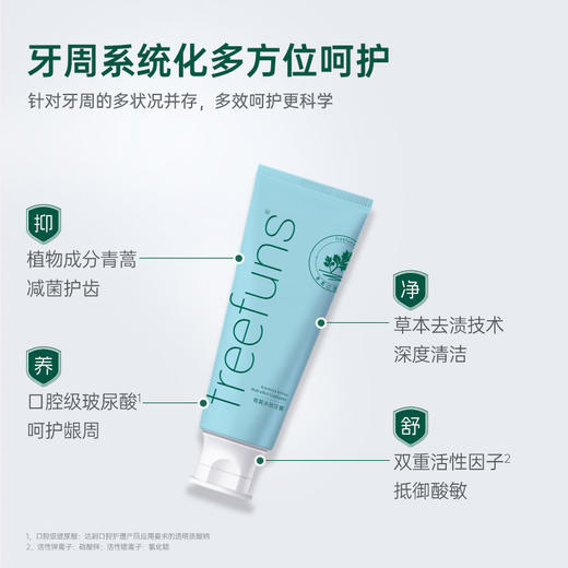 freefuns青蒿多效牙膏  100g  植物成分青蒿 草本去渍技术 双重活性因子 柚然茉莉香 商品图3