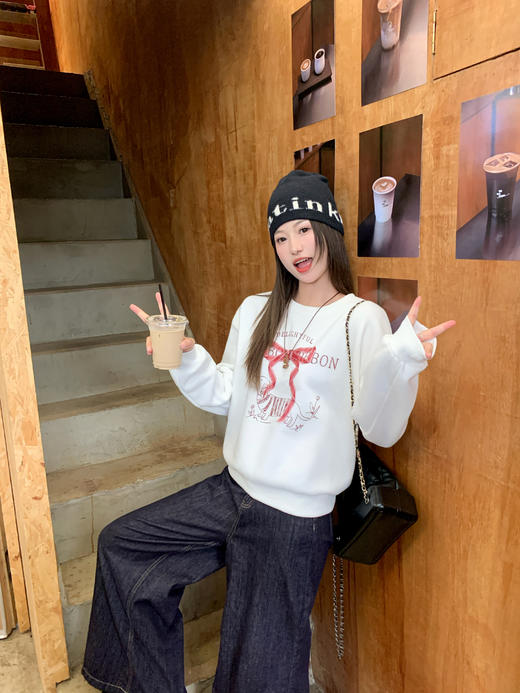 <曾小咸推荐>现货秒杀 ！微信超特价！蝴蝶结加绒卫衣 日常169.99 立减90 秒杀79.99！！ 商品图9