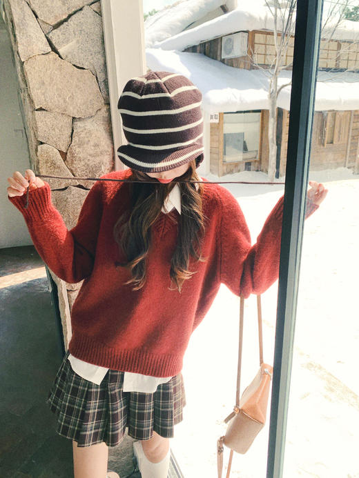 <曾小咸推荐>现货秒杀 ！微信超特价！韩系条纹棒球服夹棉外套 日常299.99 立减140 秒杀159.99！！ 商品图10