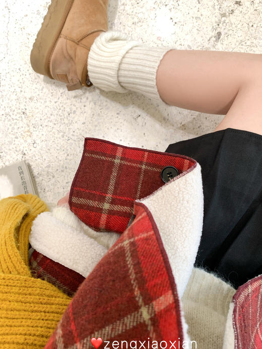 <曾小咸推荐>现货秒杀 ！微信超特价！韩系正反两穿羊羔毛外套 日常329.99 立减170 秒杀159.99！！ 商品图11