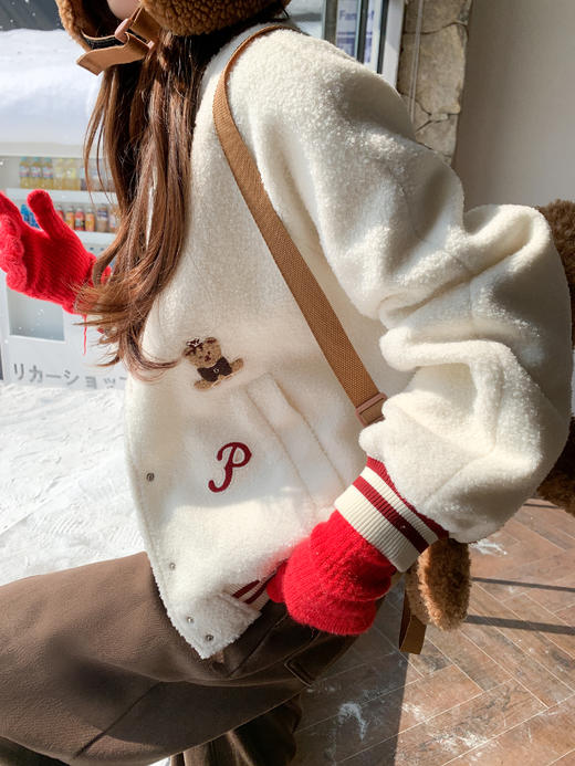 <曾小咸推荐>现货秒杀 ！微信超特价！韩系条纹棒球服夹棉外套 日常299.99 立减140 秒杀159.99！！ 商品图13