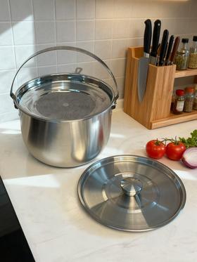 👍品牌直发【易铂yispot 不锈钢滤油锅3L】，炼油/储油/沥油，让吃猪油不麻烦，❣️过滤无渣，冰箱储存，3升（约装5斤油）大口径，过滤 + 储存双在线🍟