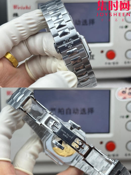 PP+百达翡丽 方形鹦鹉螺 新系列CUBITUS 5821男士腕表 深蓝牛仔 商品图8