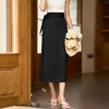 剩S/M 米思阳夏季新款通勤简约风半身裙收腰修身时尚开叉裙子女1467 商品缩略图6