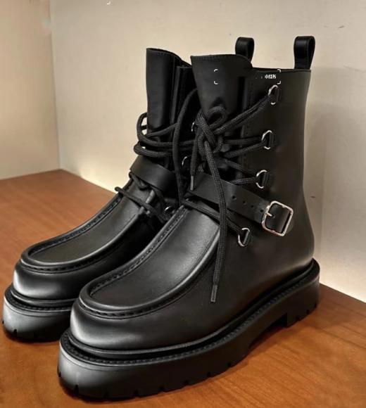 重磅渠道 大马Land搭扣系带及踝靴  金属搭扣中筒马丁靴  经典厚底短靴 商品图0