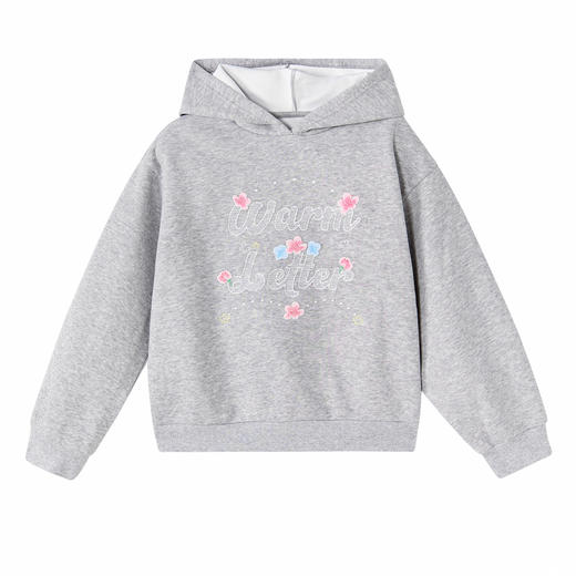 笛莎Deesha 童装女童卫衣2026春新款甜美宽松连帽卫衣 商品图4