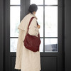 绽放066朵/棉麻提花宽松气质长款风衣外套女中长款棉服插肩袖大衣 商品缩略图2