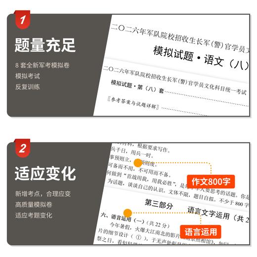 【考军官（警官）】2026版崔爱功《军考模拟试题》高中和大专士兵考军校 商品图1