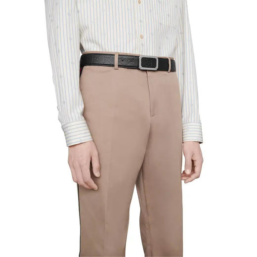 【二】GUCCI 古驰 男士 Signature 皮革腰带 黑色 403941 CWC0N 1000 商品图2