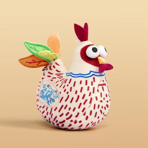 故宫博物院 布茶鸡玩偶 斗彩系列毛绒玩偶8寸4寸 鸡缸杯 商品图3