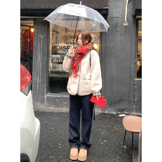 <曾小咸推荐>现货秒杀 ！微信超特价！韩系复古直筒加绒牛仔 日常209.99 立减110 秒杀99.99！！ 商品图1