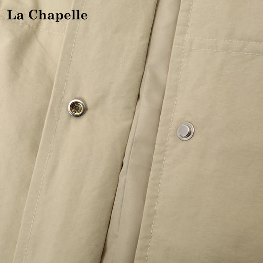 天猫同步【重磅！官网2k+】拉夏贝尔/La Chapelle新国标90%白鸭绒~轻盈保暖连帽长款羽绒服外套 商品图2