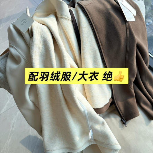 除了舒服没别的，人手必备两件起拍，高科技德绒保暖面料，面料超细腻柔软，抗静电不起球，小蛮腰修身外套，羽绒服内搭女士拉链打底衫 商品图0