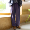 绽放043朵/加绒摇粒绒感全腰松紧松紧收脚卫裤女加厚直筒束脚裤 商品缩略图0