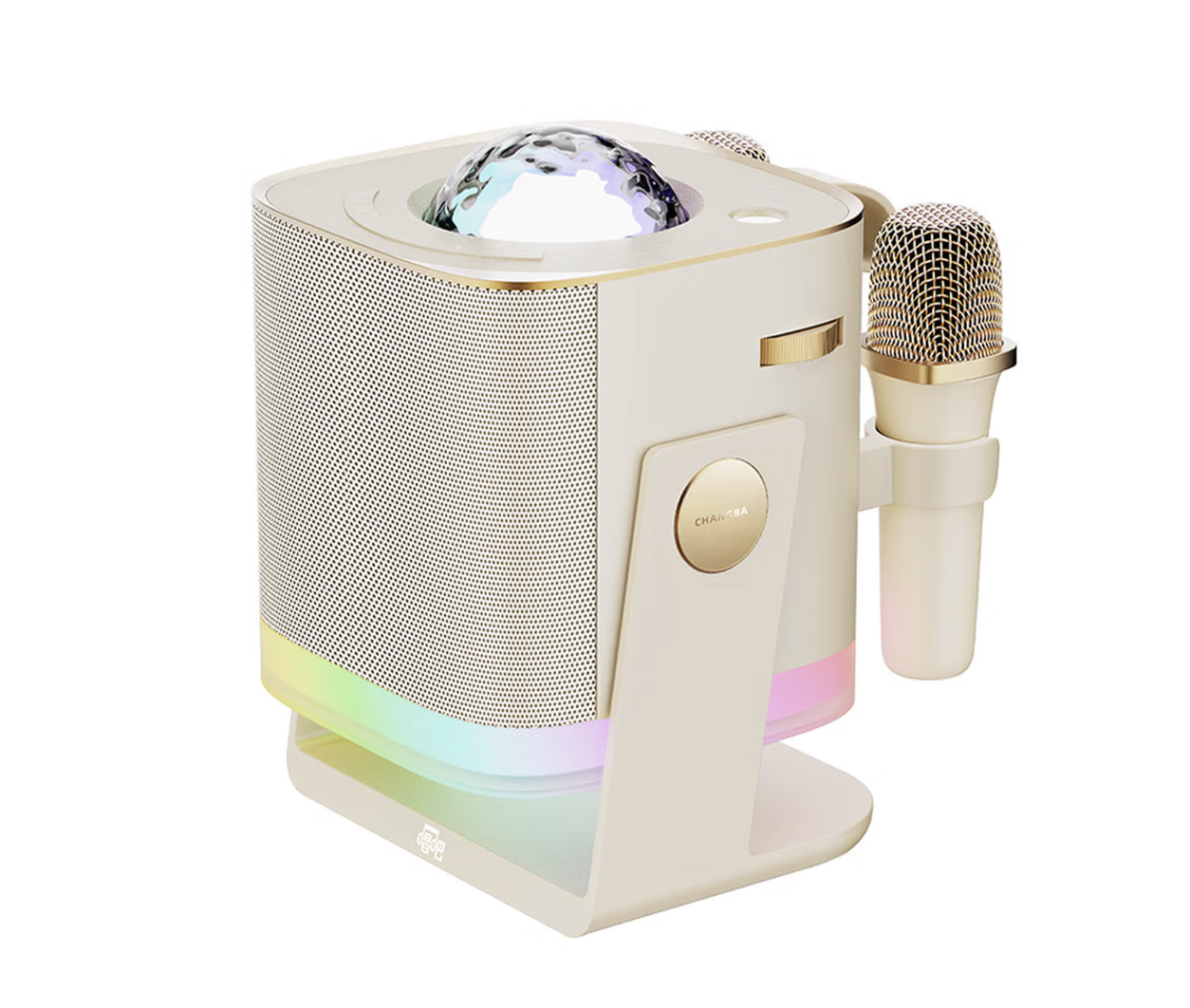 唱吧小巨蛋光音魔盒氛围K歌音箱N10 手机麦克风无线话筒蓝牙音响星空极光儿童投影氛围灯夜灯生日礼物