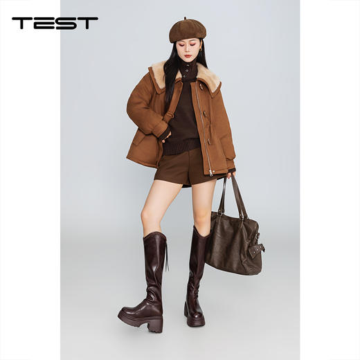 冬上新时尚气质保暖修身舒适长羽绒服2254213 商品图1