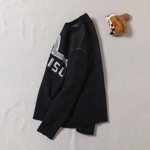 D123006秋冬季男款海鸥和商标嵌花针织套头宽松毛衣 商品图2