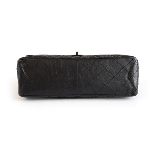 【95新】CHANEL香奈儿2.55A37590Y04150C3906大号31CM黑银牛皮2.55链条包单肩包女士 281225AK43 商品图4