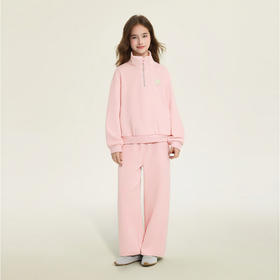 笛莎Deesha 童装女童套装2026春新款卫衣阔腿裤套装