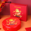 正版奶龙圆形果盒果喜庆盘干果坚果瓜子零食收纳盒摆放盘分格茶几 商品缩略图0