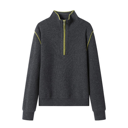 CC半拉链立领针织衫女2025冬季新款宽松显瘦毛衣内搭可外穿洋气上衣 商品图4