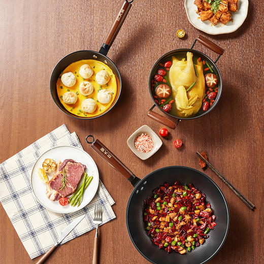 锤纹老铁锅三件套 商品图6