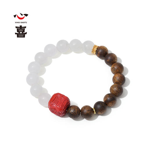 【马年太岁符 好运不打折】 钻石世家X心喜 诸事欢喜马年太岁符系列马年太岁符和田玉沉香手串 天山翠沉香手串六面 分旱吉文朱砂骰子水木相生福禄长【结缘定制、无质量问题不支持退换货】预计3-5天发货 商品图10