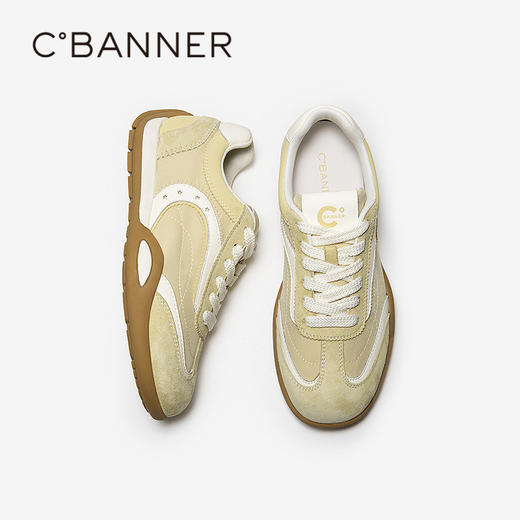 千百度轻便圆头德训鞋女2026春季新款复古平底鞋舒适时尚休闲鞋A26165108 商品图4