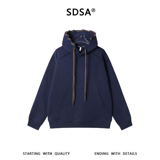 26WY01SDSA男士秋冬新款痞帅男装美式高街撞色抽绳连帽卫衣百搭舒适上衣 商品图1