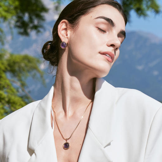 Garden of Eden 伊甸园系列 | 弗洛拉紫水晶耳环 商品图2