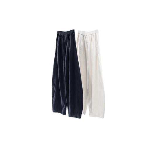 特绽放012朵/月光小灯笼裤·纯棉提花全腰松紧小灯笼长裤女休闲裤 商品图4