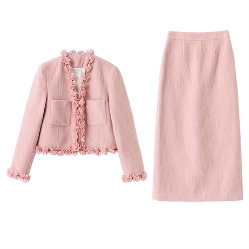 小香白鸭绒羽绒气质保暖冬装，甜美街头风两件套HR-LMJY8861 商品图4