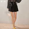 剩S/M/L/XL 芳外 春季新款洋气百搭防走光A字裙高腰显瘦薄款黑色短裙0673 商品缩略图0