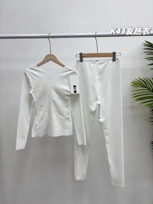 D123007冬季新款女士羊绒蚕丝发热衣套装免穿内衣 商品图2