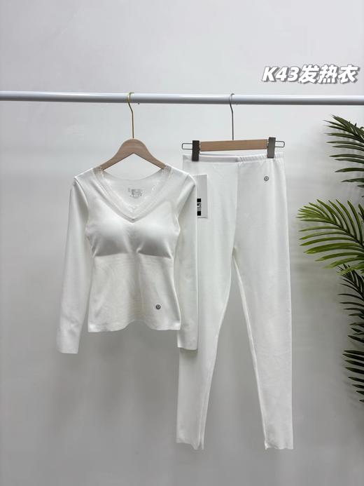 D123007冬季新款女士羊绒蚕丝发热衣套装免穿内衣 商品图1