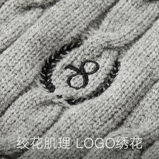 gxg.jeans男装 多色基础刺绣绞花保暖圆领毛衣针织衫男25年冬 商品图4