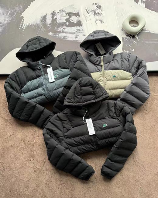 D123017硅胶LOGO加绒加厚羽绒棉服帽子可拆外套男女同款 商品图2