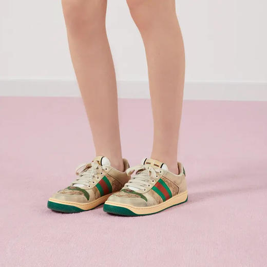 【一】GUCCI 古驰 女士Screener系列牛皮革运动鞋 混色 570443 9Y920 9666 商品图5
