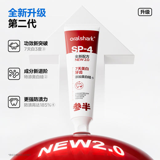 【积分兑换】参半oralshark 清新牙膏 冰息薄荷味+美白牙膏绮梦茉莉味-120g 商品图1